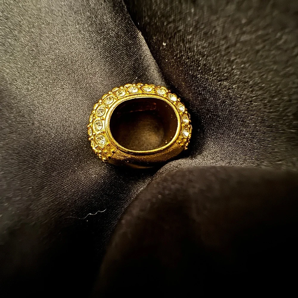 GODIVA Charm Bedazzled with CZ NOT A RING (Looks Vintage) - Picture 5 of 10